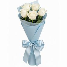 Букет 5 Белых роз Проуд в Восточном Забайкальского края