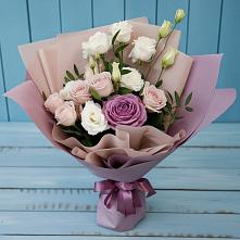 Букет цветов из:  Розы и Лизиантусы в Восточном Забайкальского края