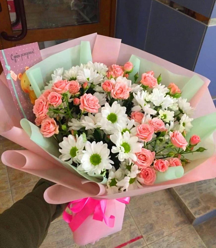 Букет цветов из: Розы и Хризантемы в Восточном Забайкальского края