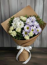 Букет цветов из:  Хризантемы и Розы в Восточном Забайкальского края