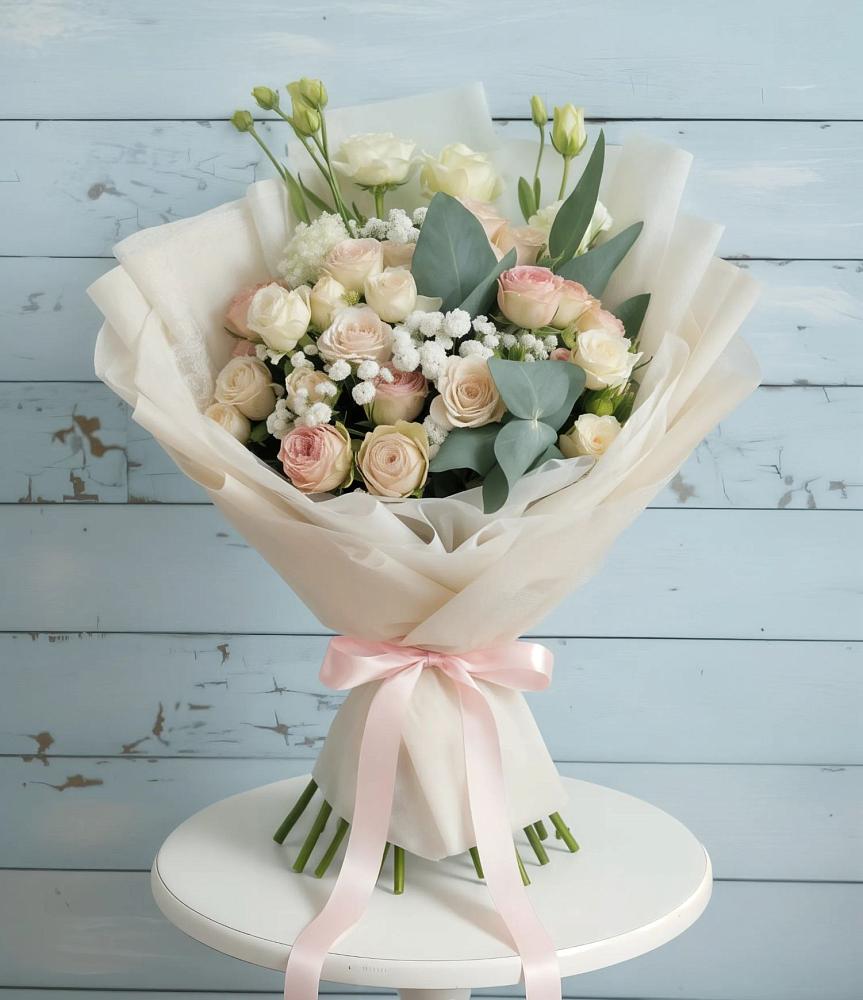 Букет цветов из: Розы и Лизиантусы в Восточном Забайкальского края