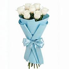 Букет 7 белых роз Проуд в Восточном Забайкальского края