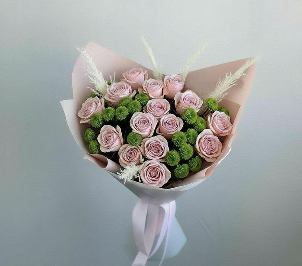 Букет цветов из: Розы и Хризантемы в Восточном Забайкальского края