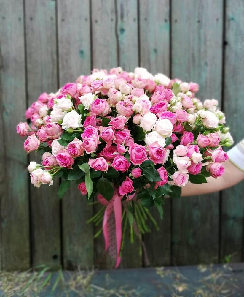 Букет Розовые кустовые розы Натали и Лав Лидия в Восточном Забайкальского края