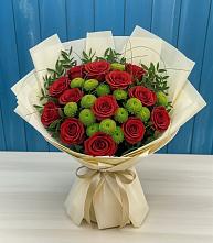 Букет цветов из:  Розы и Хризантемы в Восточном Забайкальского края