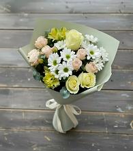 Букет цветов из:  Альстромерии, Розы и Хризантемы #REPLACE_PRED# Восточном Забайкальского края