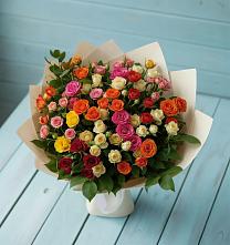 Букет Микс из разноцветных кустовых роз #REPLACE_PRED# Восточном Забайкальского края